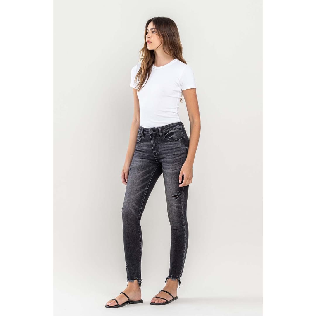 Lovervet Raw Hem Cropped Skinny Jeans | The Urban Clothing Shop™