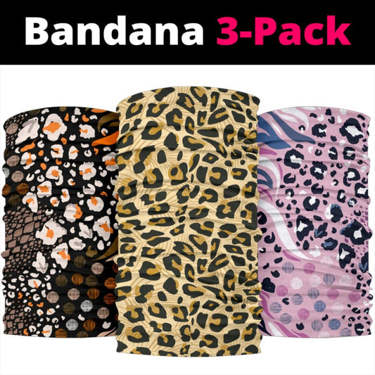 Luxury Leopard Style Collection Bandana 3-Pack | The Urban Clothing Shop™