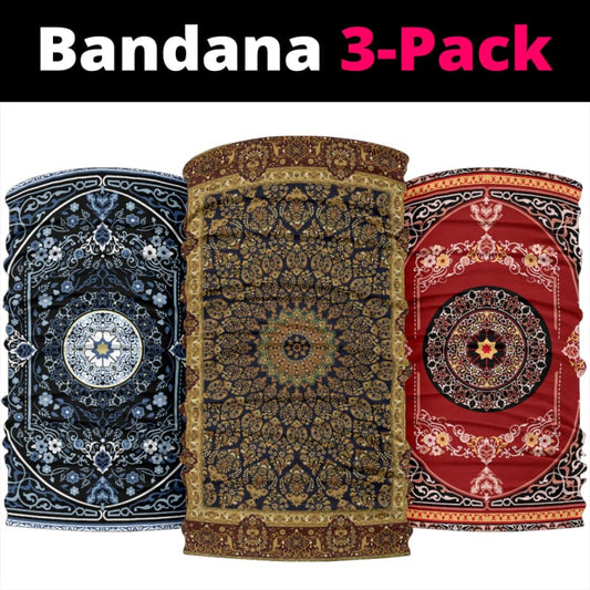 Luxury Oriental Mandala 6 Design on Bandana 3-Pack | The Urban Clothing Shop™