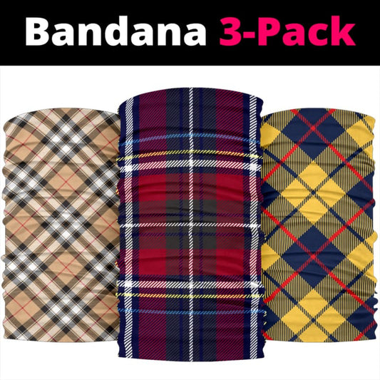 Luxury Tartan Collection of Bandana 3-Pack | The Urban Clothing Shop™