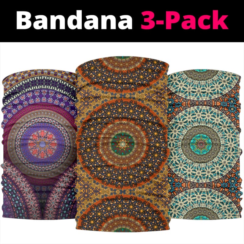 Mandala 2 Design by This is iT Original Bandana 3-Pack | The Urban Clothing Shop™