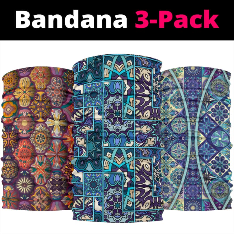 Mandala 6 Design by This is iT Original Bandana 3-Pack | The Urban Clothing Shop™