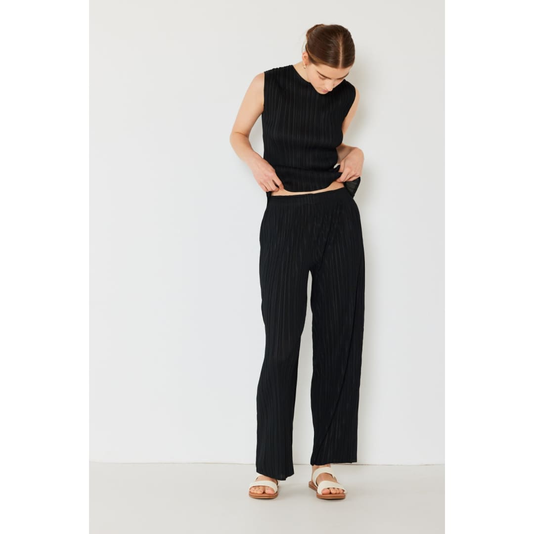 Marina West Swim Pleated Elastic-Waist Straight Pants | The Urban Clothing Shop™