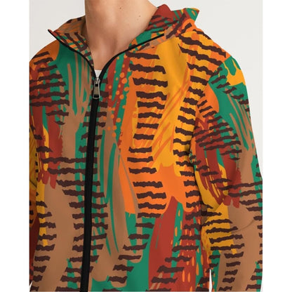 Mens Hooded Windbreaker - Multicolor Casual/sports Water Resistant Jacket - Jl5q0x | IKIN