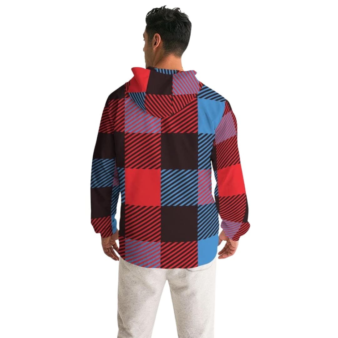 Mens Hooded Windbreaker - Multicolor Casual Water Resistant Jacket | IKIN | inQue.Style