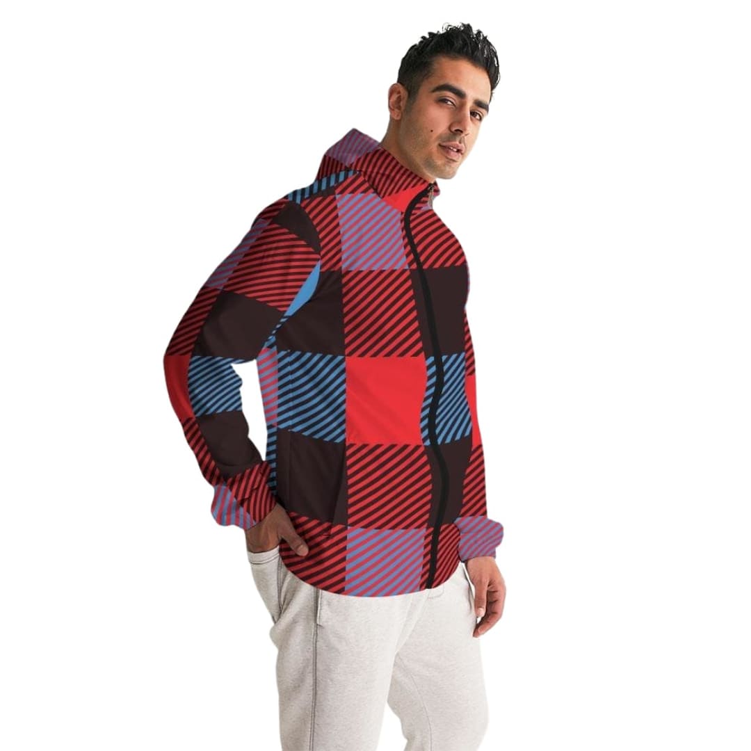 Mens Hooded Windbreaker - Multicolor Casual Water Resistant Jacket | IKIN | inQue.Style