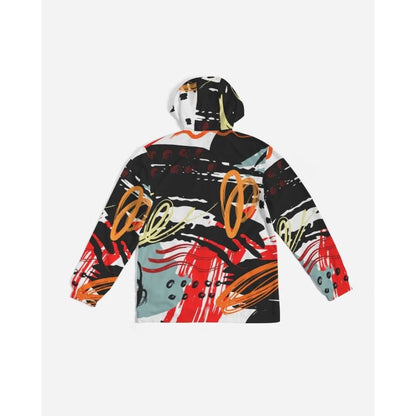 Mens Hooded Windbreaker - Multicolor Water Resistant Jacket - Ll4s0x | IKIN | inQue.Style