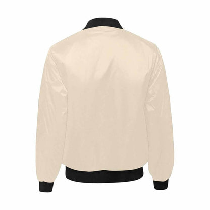 Mens Jacket Champagne Beige And Black Bomber Jacket | IAA | inQue.Style