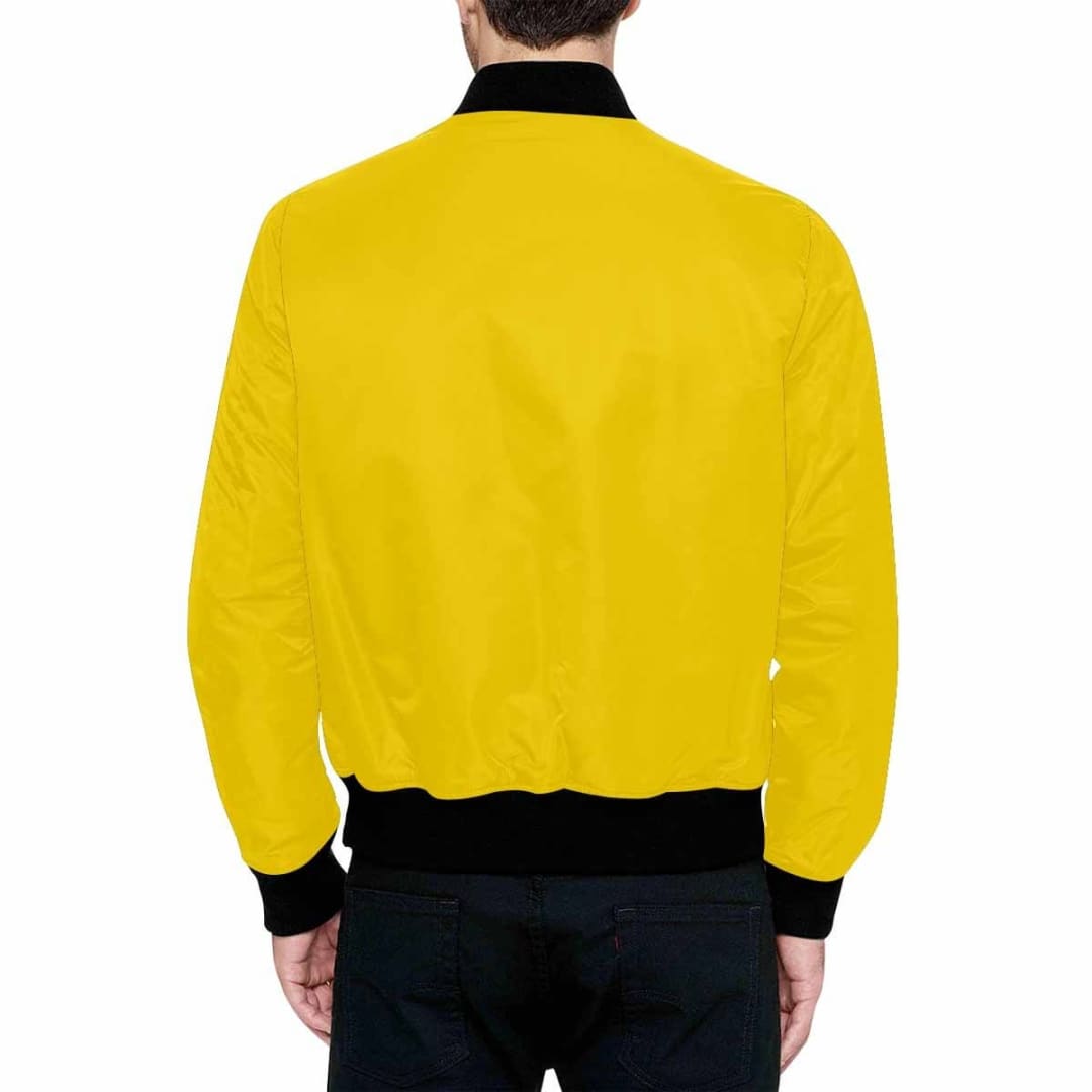 Mens Jacket Gold Yellow And Black Bomber Jacket | IAA | inQue.Style