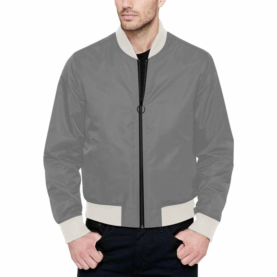 Mens Jacket Gray Bomber Jacket | IAA | inQue.Style