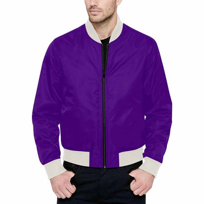 Mens Jacket Indigo Purple Bomber Jacket | IAA | inQue.Style