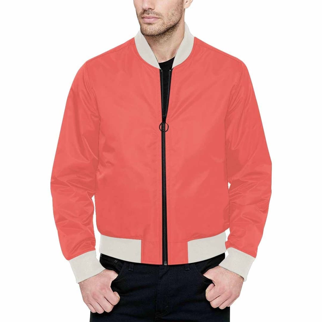 Mens Jacket Pastel Red Bomber Jacket | IAA | inQue.Style