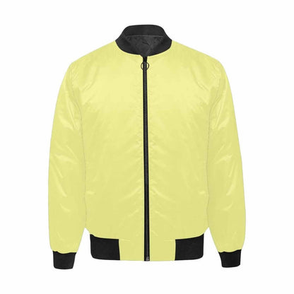 Mens Jacket Pastel Yellow Bomber Jacket | IAA | inQue.Style