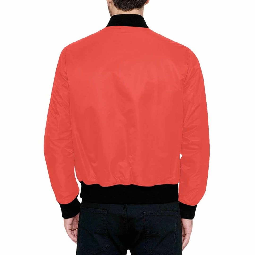 Mens Jacket Red Orange Bomber Jacket | IAA | inQue.Style