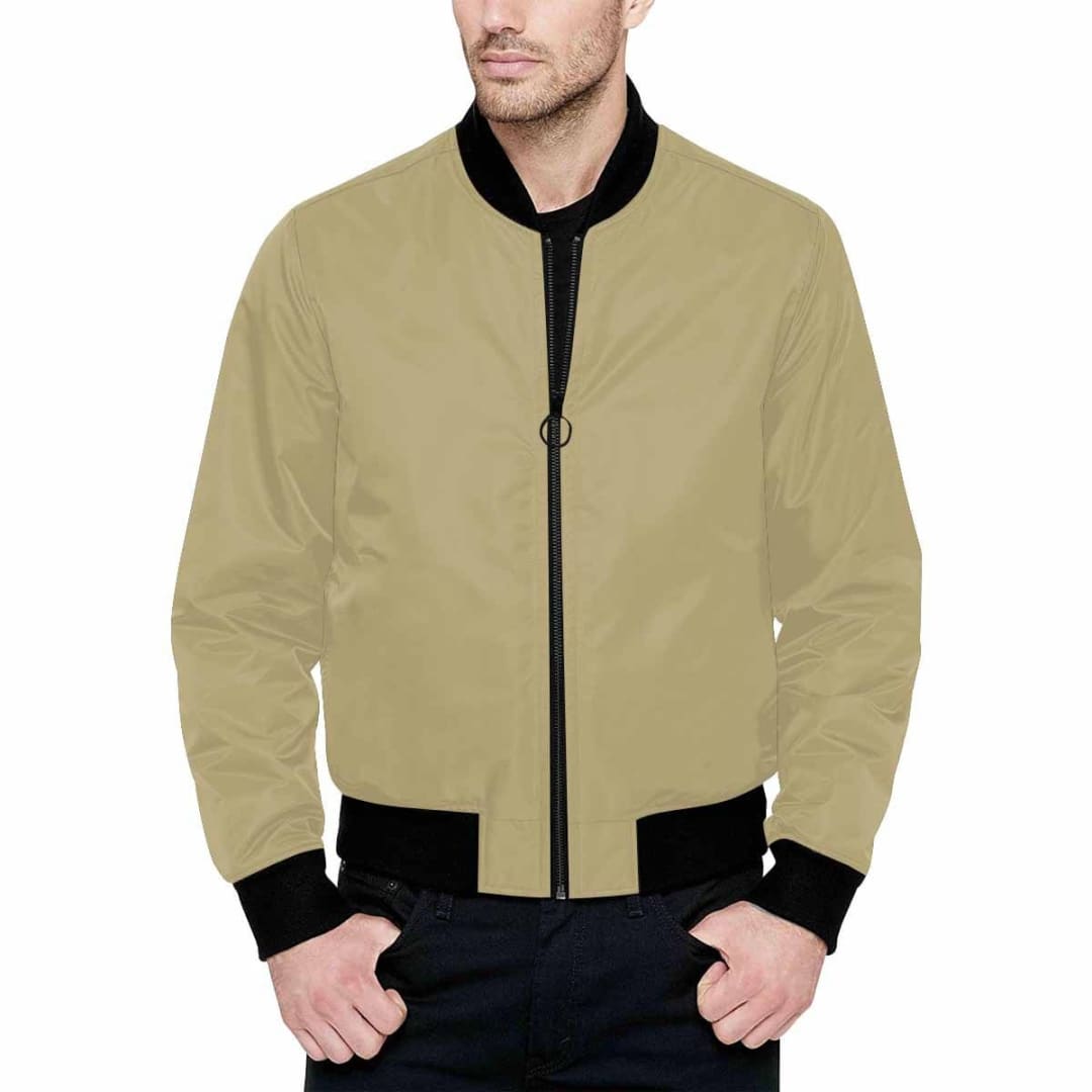 Mens Jacket Sand Dollar Brown And Black Bomber Jacket | IAA | inQue.Style
