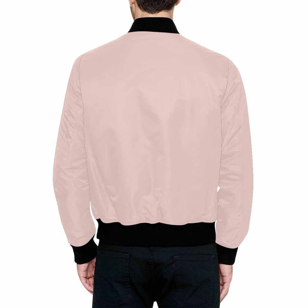 Mens Jacket Scallop Seashell Pink And Black Bomber Jacket | IAA | inQue.Style