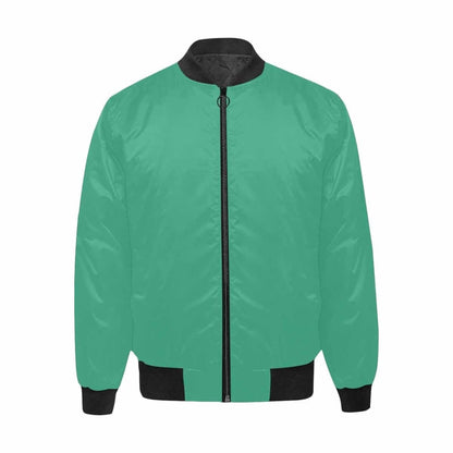 Mens Jacket Spearmint Green And Black Bomber Jacket | IAA | inQue.Style