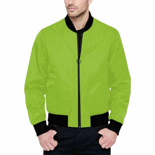 Mens Jacket Yellow Green And Black Bomber Jacket | IAA | inQue.Style