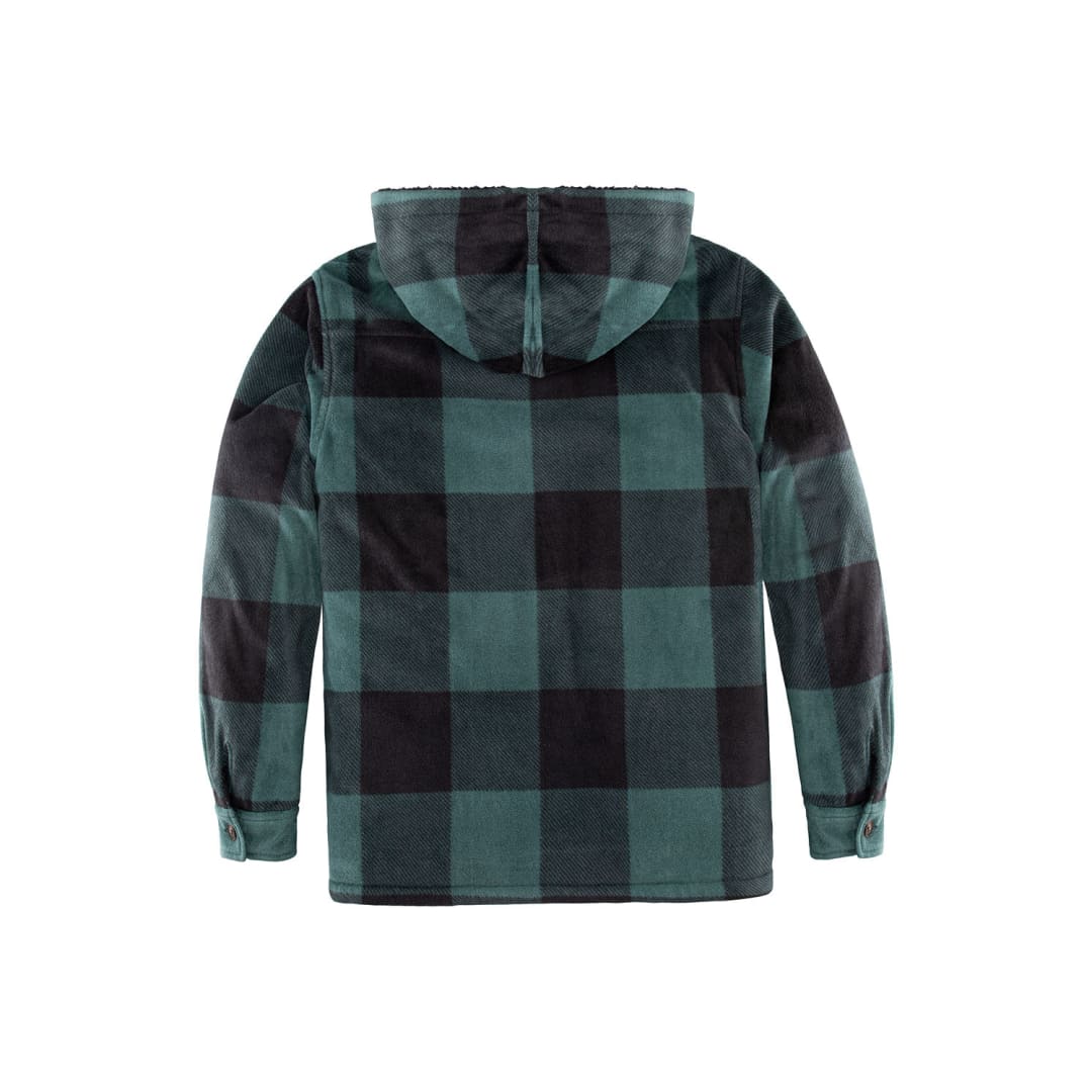 Men’s Matching Family Fleece Green Plaid Shirt Jacket | FlannelGo