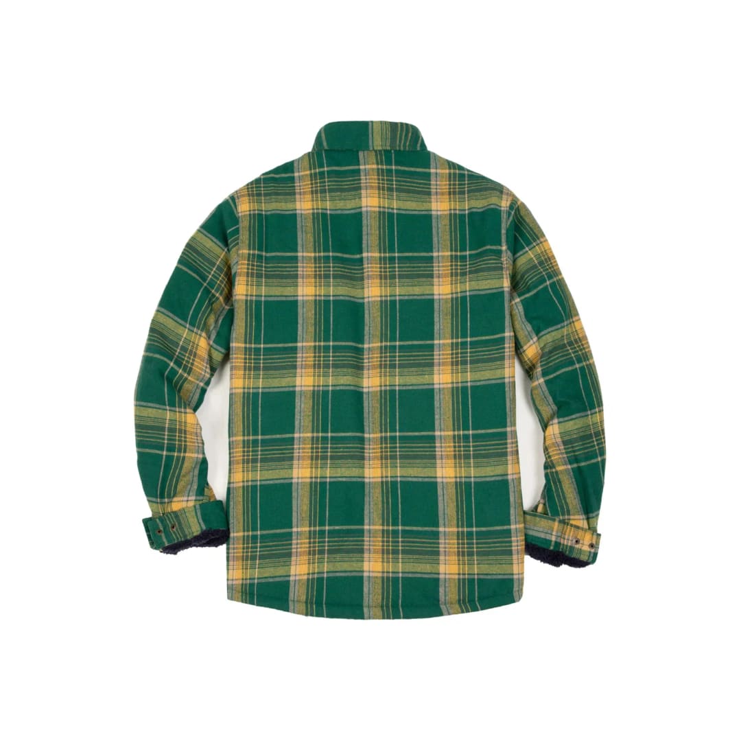 Men’s Matching Family Snap Front Green Plaid Shacket | FlannelGo