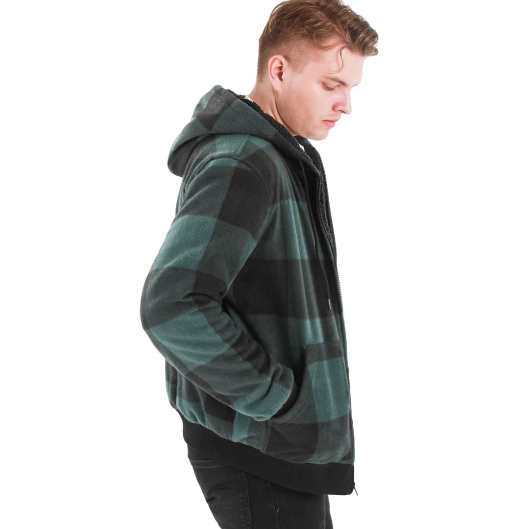 Men’s Matching Family Thick Green Plaid Hoodie | FlannelGo