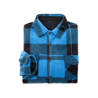 Men’s Sherpa Lined Shacket,Button Down Plaid | FlannelGo