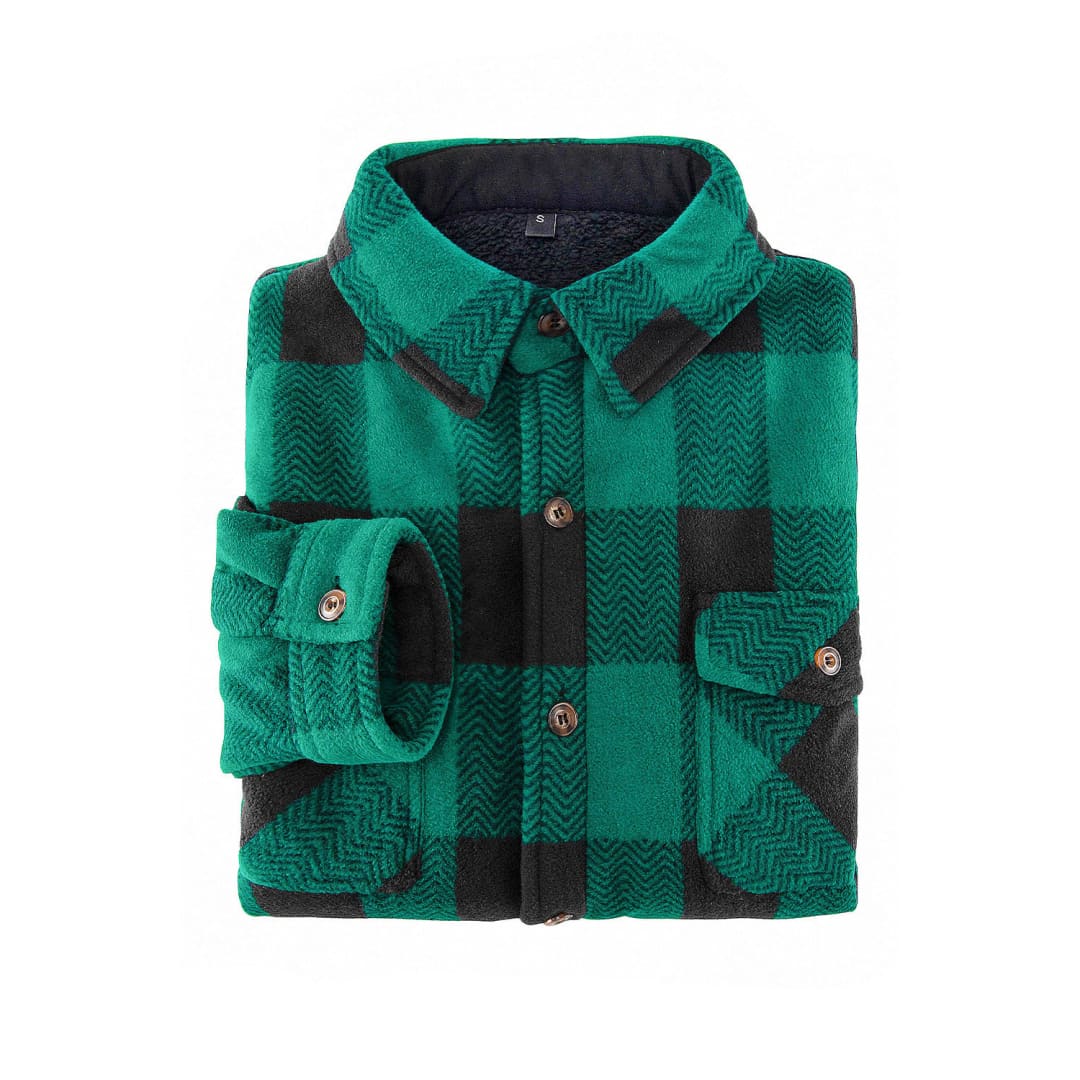 Men’s Sherpa Lined Shacket,Button Down Plaid | FlannelGo