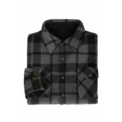 Men’s Sherpa Lined Shacket,Button Down Plaid | FlannelGo