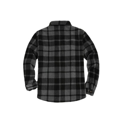 Men’s Sherpa Lined Shacket,Button Down Plaid | FlannelGo