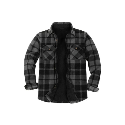 Men’s Sherpa Lined Shacket,Button Down Plaid | FlannelGo