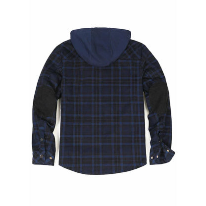 Men’s Sherpa Lined Water Repellent Flannel Jacket with Hood | FlannelGo