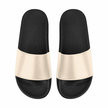 Mens Slide Sandals Champagne Brown Flip Flops | IAA | inQue.Style