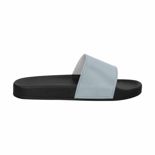 Mens Slide Sandals Misty Blue Gray Flip Flops | IAA | inQue.Style