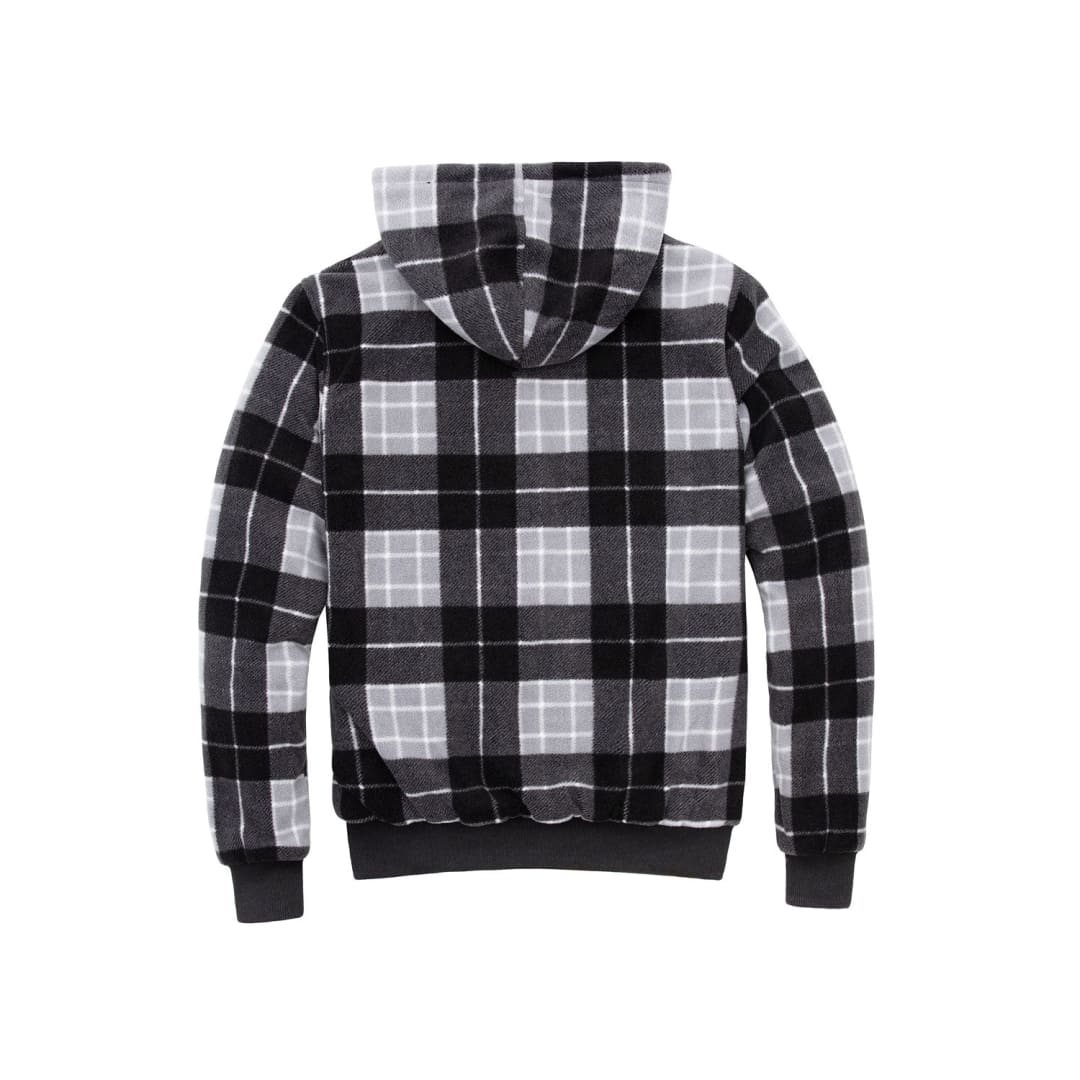 Men’s Thick Sherpa Lined Checkered Plaid Hoodie Jacket,Warm Sweatshirt | FlannelGo