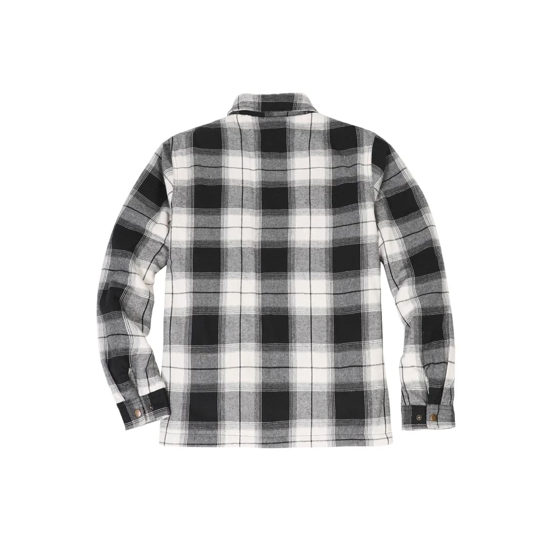 Men’s Warm Sherpa Fleece Lined Full Zip Up Plaid Flannel Shirt Jacket | FlannelGo