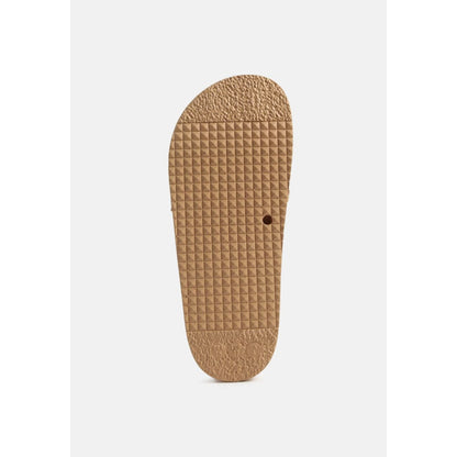 miami shot bling chain strap woven slip on flats | London Rag