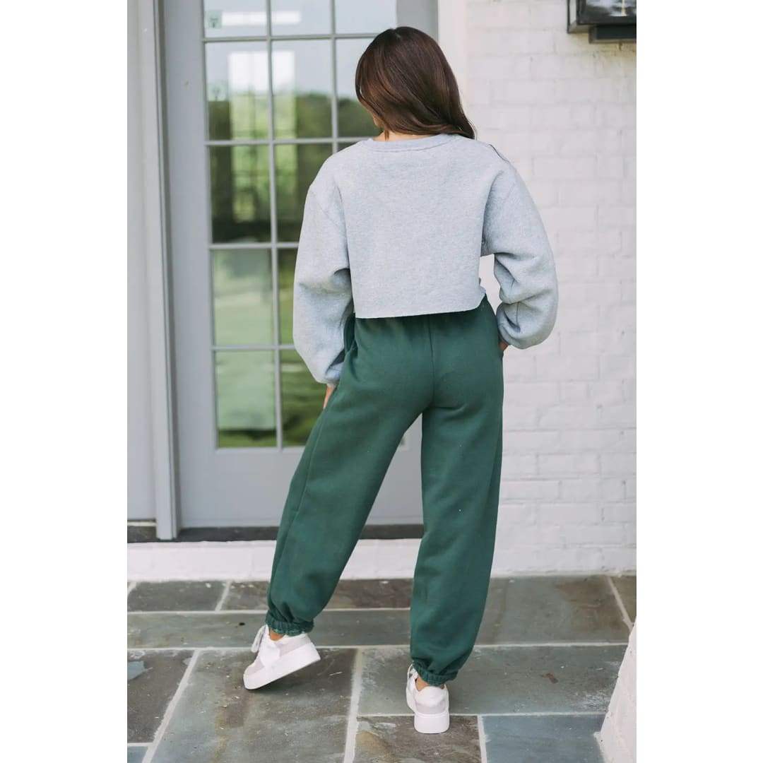 Mist Green Drawstring Waist Casual Jogger Pants | Fashionfitz