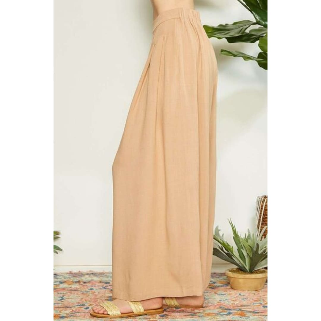 Mittoshop Wrap Pleating Detail Wide Leg Pants | The Urban Clothing Shop™