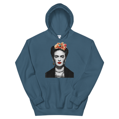 Frida Kahlo With Flowers Poster Artwork Unisex Hoodie-7