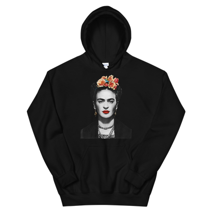 Frida Kahlo With Flowers Poster Artwork Unisex Hoodie-4
