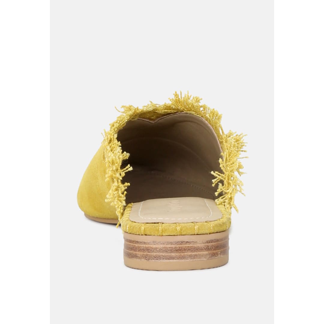 molly frayed leather mules | Rag &