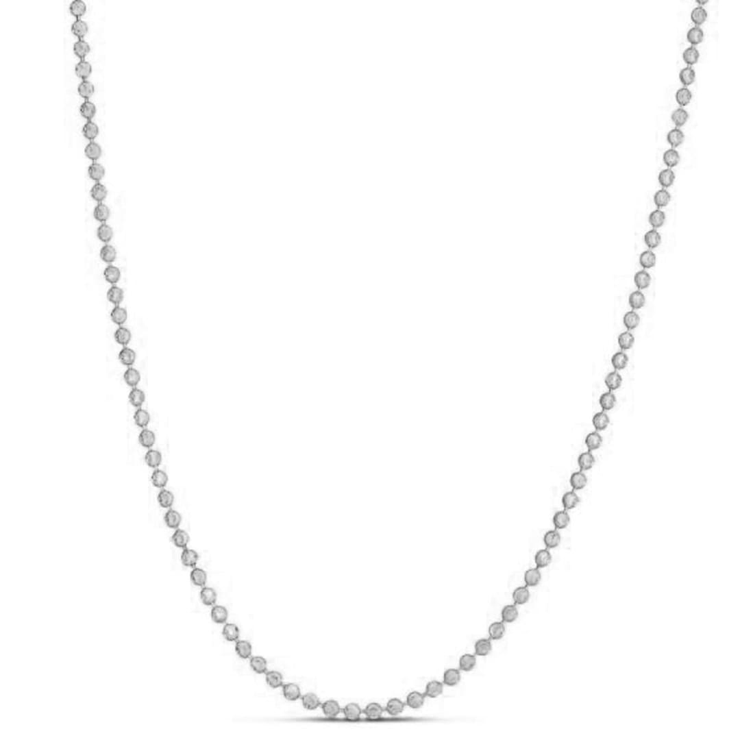 Moon Cut Bead Chain in 14k White Gold (2.5 mm) | Richard Cannon Jewelry