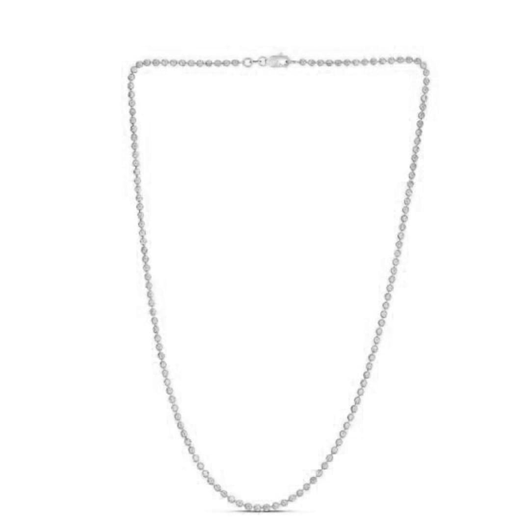Moon Cut Bead Chain in 14k White Gold (2.5 mm) | Richard Cannon Jewelry