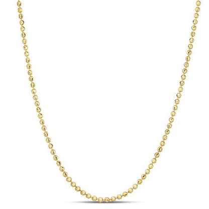 Moon Cut Bead Chain in 14k Yellow Gold (2.0 mm) | Richard Cannon Jewelry