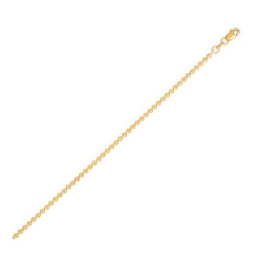 Moon Cut Bead Chain in 14k Yellow Gold (2.0 mm) | Richard Cannon Jewelry