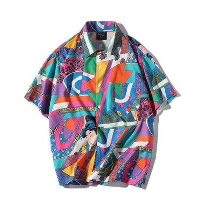 Multi-Color Japanese Button-Down Shirt | The Urban Clothing Shop™