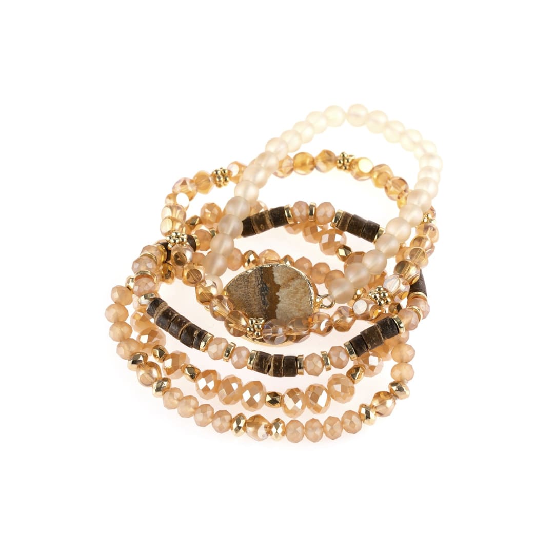 Natural Stone Charm Mixed Beads Bracelets | Riah Fashion