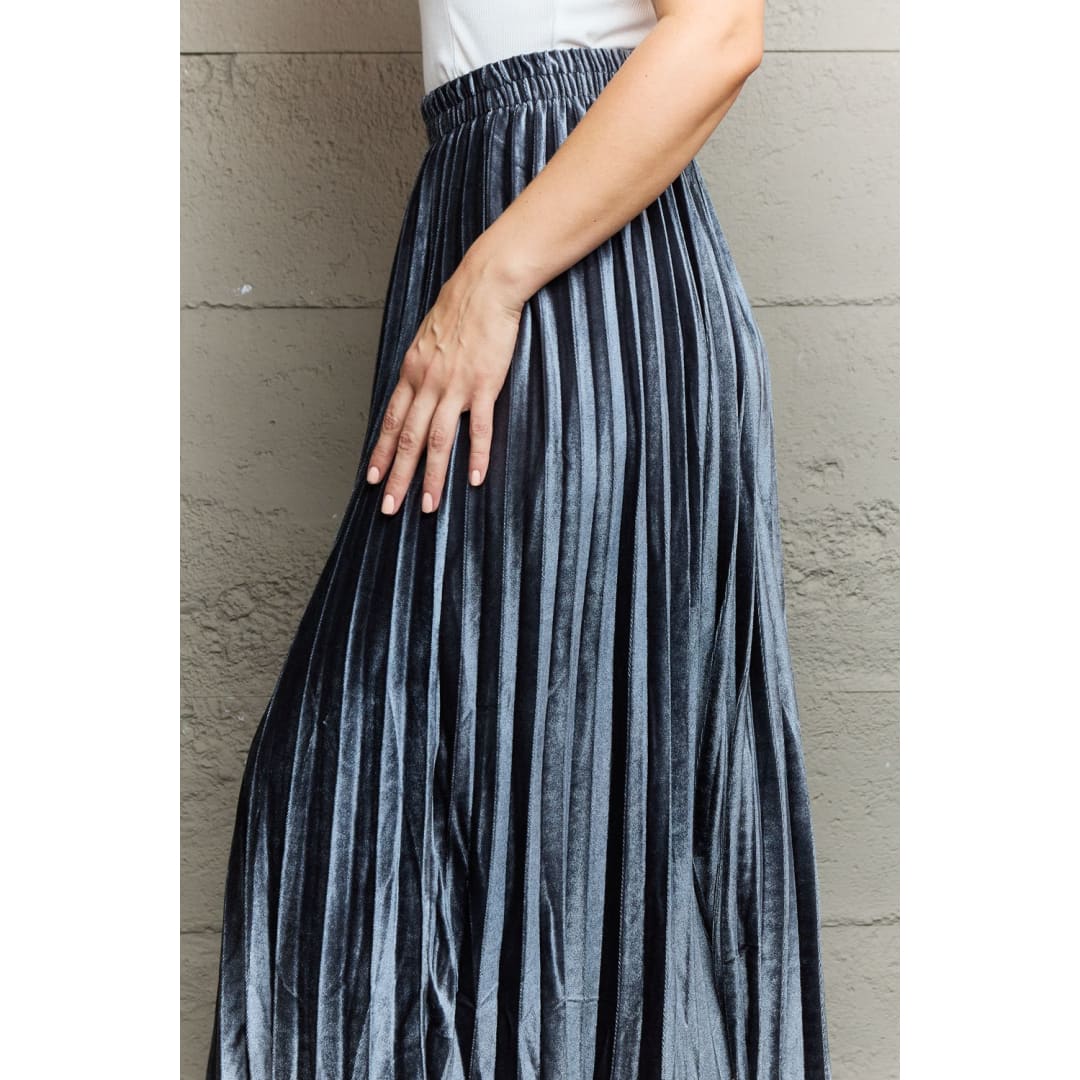 Ninexis Accordion Pleated Flowy Midi Skirt | The Urban Clothing Shop™