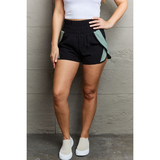 Ninexis Put In Work High Waistband Contrast Detail Active Shorts | The Urban Clothing