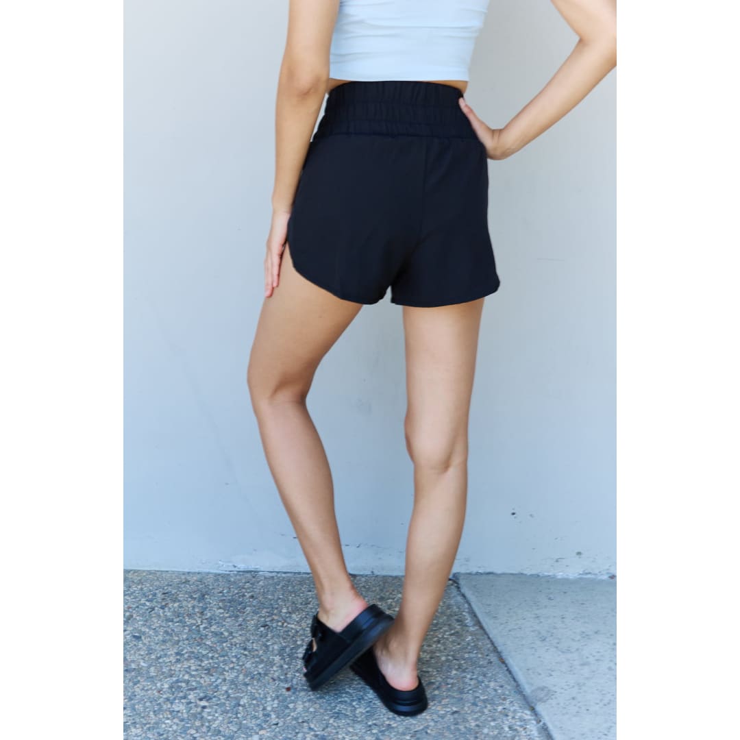 Ninexis Stay Active High Waistband Active Shorts in Black | The Urban Clothing Shop™